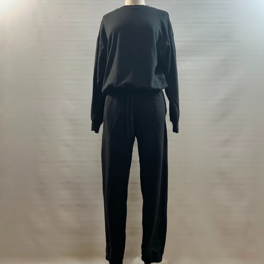 Victoria's Secret crewneck sweatshirt and sweatpants rhinestone sparkle accents.